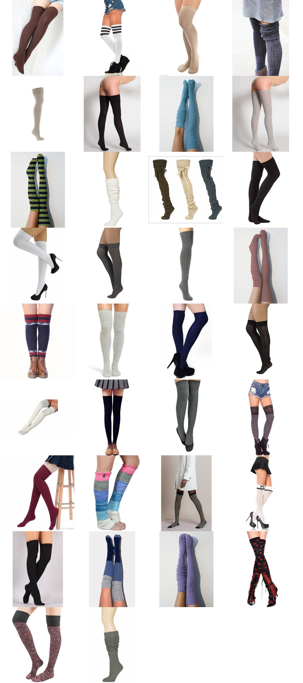 knit thigh high socks